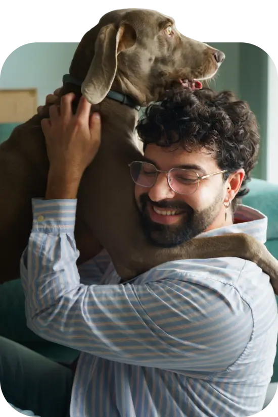 Person with pet